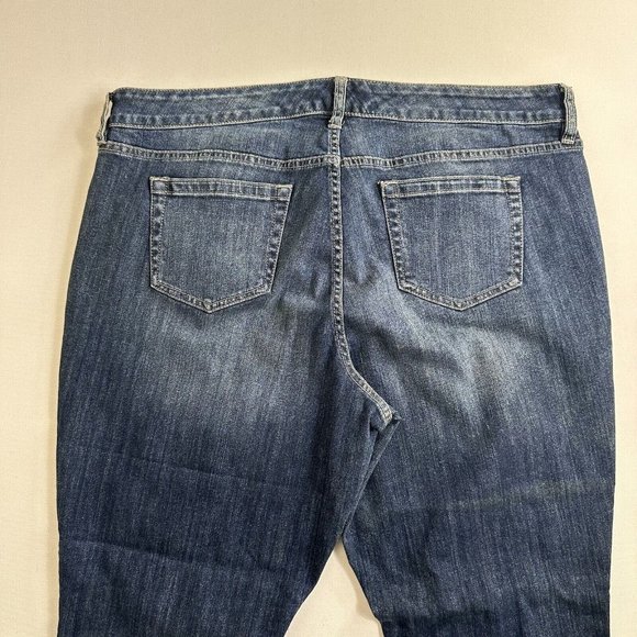 Torrid Premium‎ Distressed Plaid Patch Boyfriend Jeans 20R Blue Casual - Picture 5 of 9